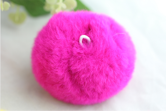 足8cm獭兔毛球手感好毛球 包包挂件 发饰服饰钥匙扣挂饰diy配件   6.5