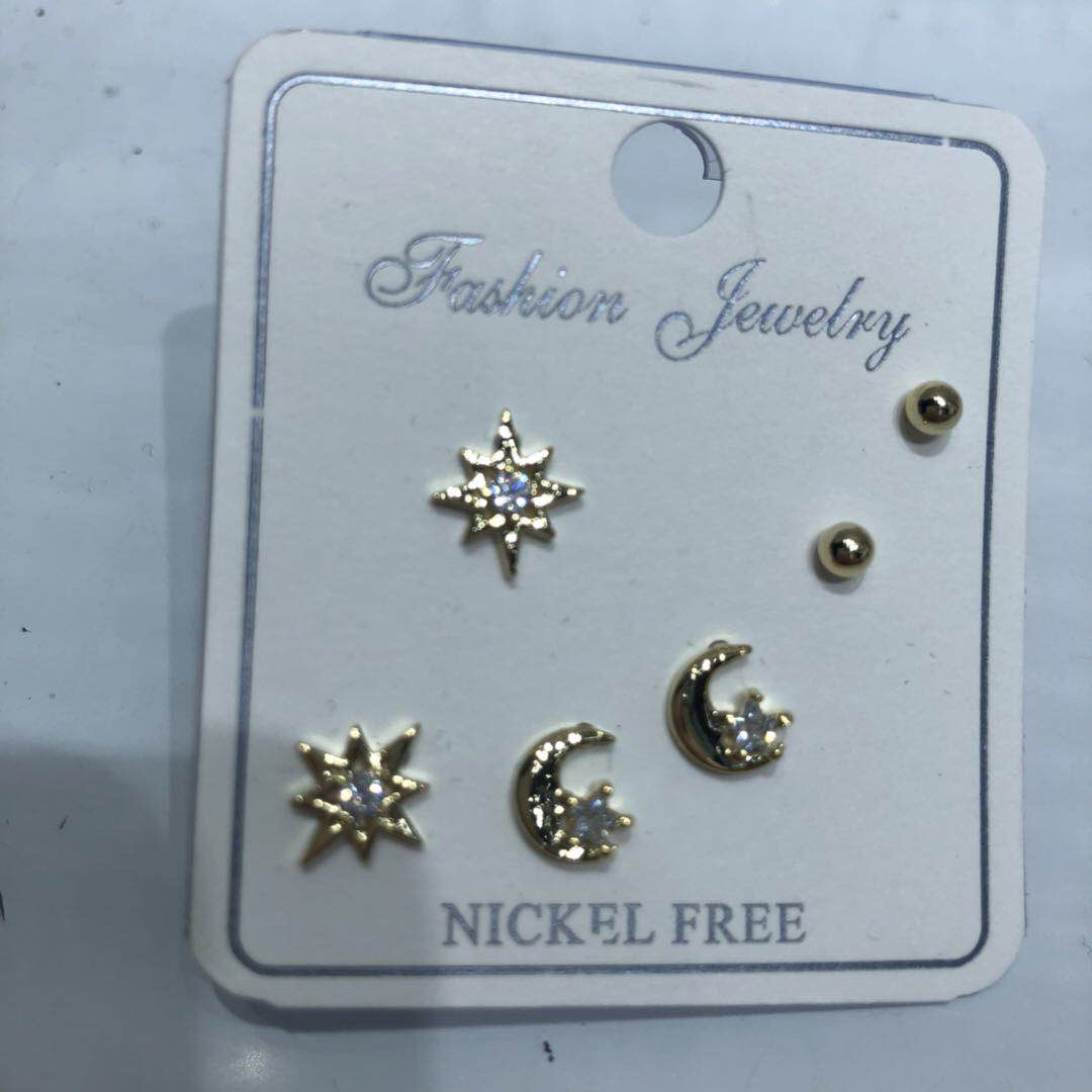 Factory direct sales of copper inlaid zircon AB style stud jewelry Specification image