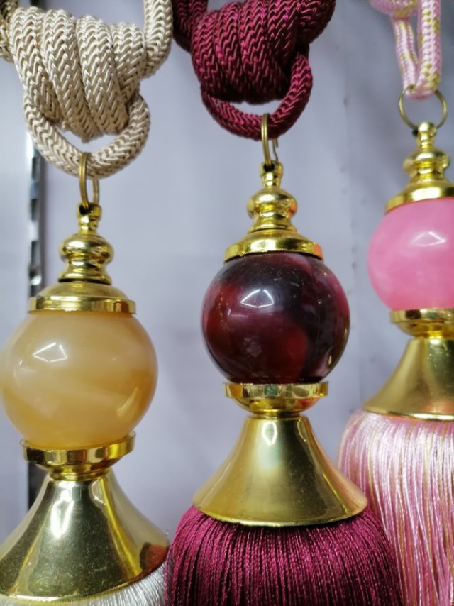 窗帘绑球挂球双流苏配件扣绑绳装饰吊穗产品图