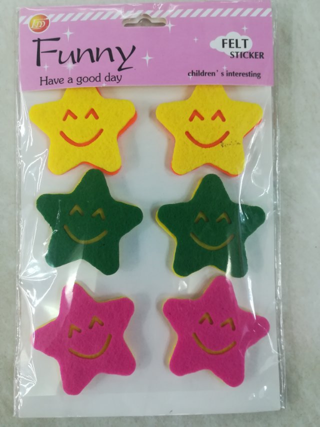 Detail display of wool stickers
