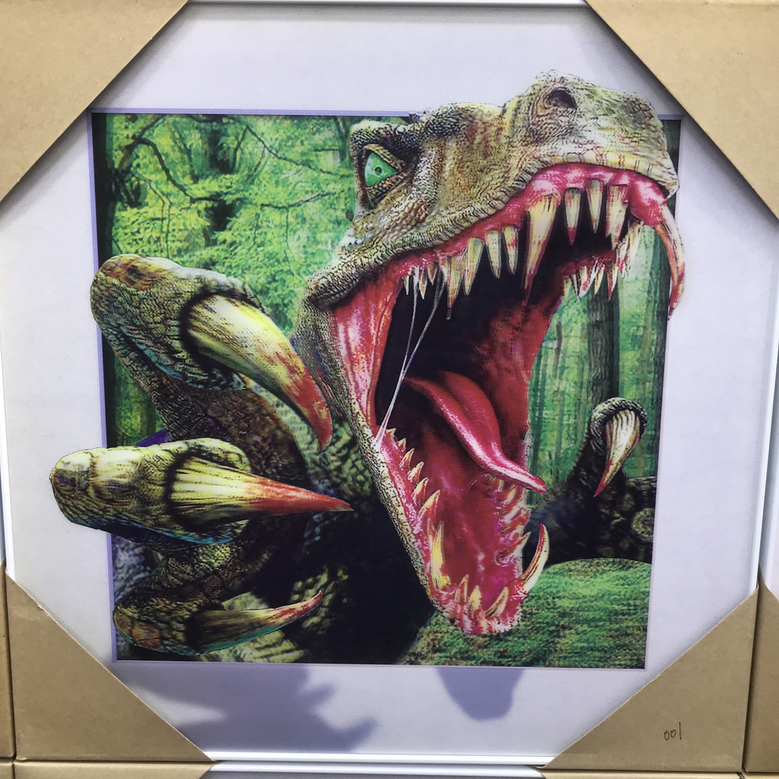 恐龙剑龙 白垩纪大型远古动物史前生物博物馆展厅5D立体装饰画相框墙画