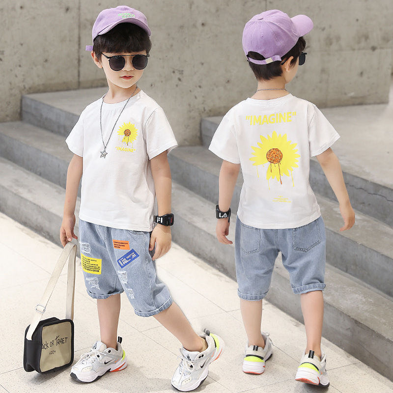 童装男童夏装套装2020新款韩版儿童洋气男孩休闲短袖帅气两件套潮详情图2