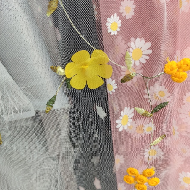 小花绣花网布服装布装饰布多色可选价格面议产品图