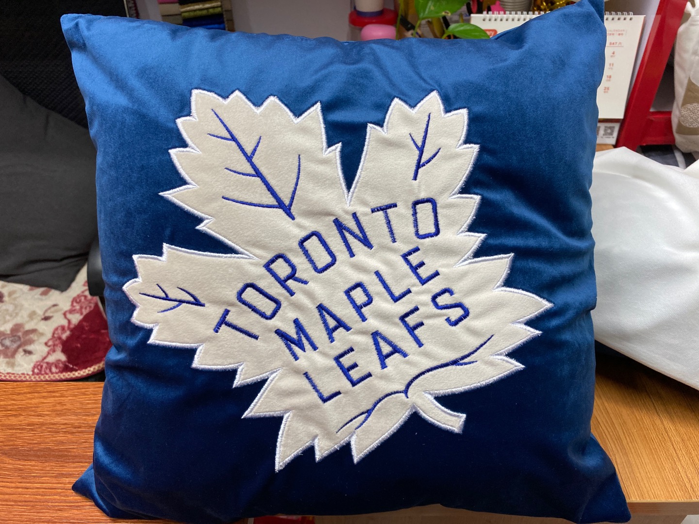 2022厂家新品直销意大利绒落枕 贴布绣花