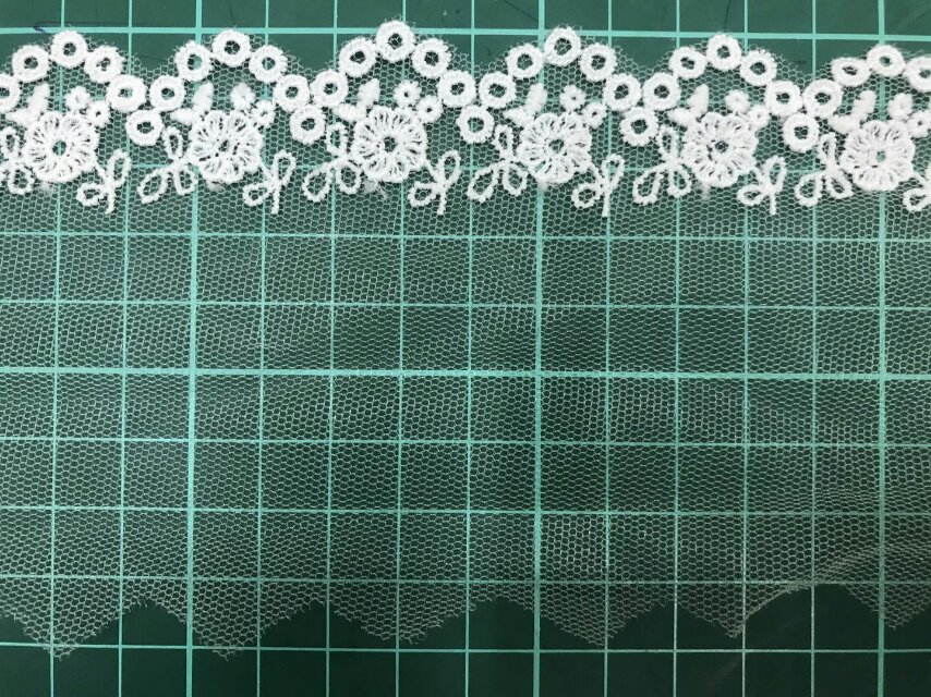 New lace nylon water-soluble embroidered lace fabric for clothing details Picture