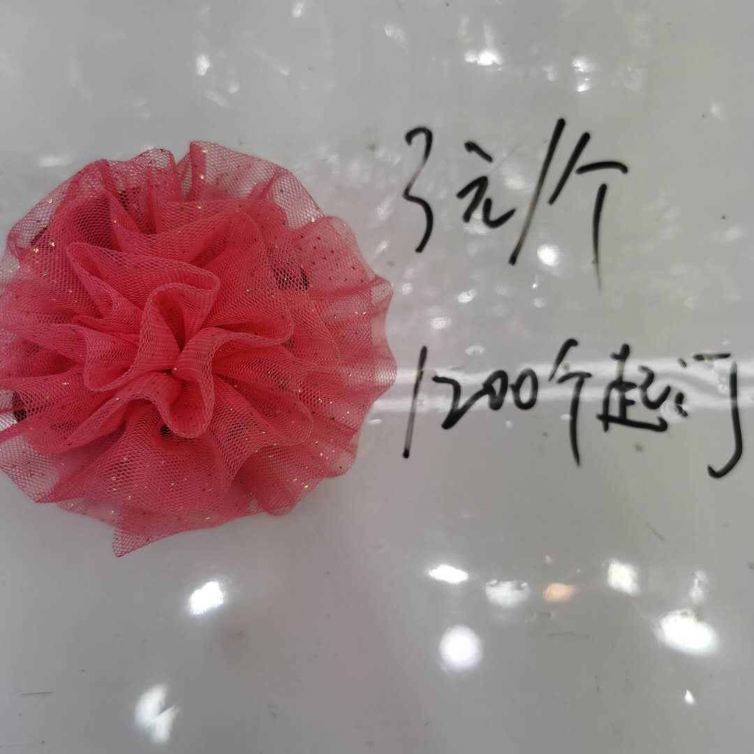 韩版时尚洋气百搭女士发夹欧根纱亮闪闪头扣