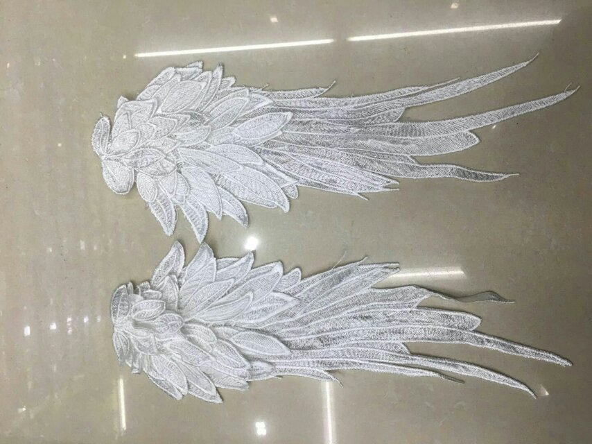 Guangdong embroidery water-soluble lace clothing accessories wholesale lace, nylon white lace Specification image