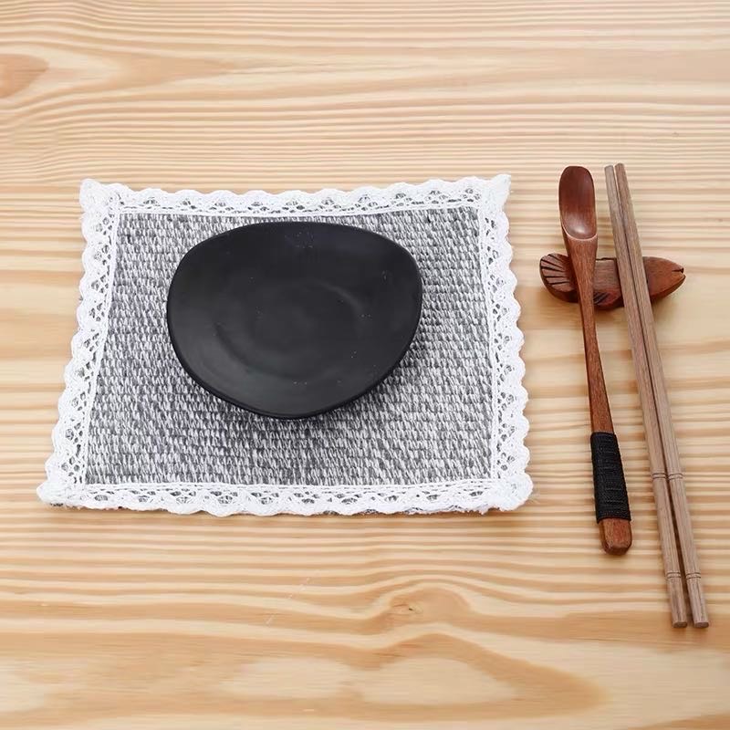 时尚简约编织棉布艺杯垫碗垫餐垫隔热防烫垫产品图