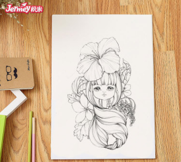 8K-160g art sketch paper, original wood pulp drawing and painting watercolor paper details Picture