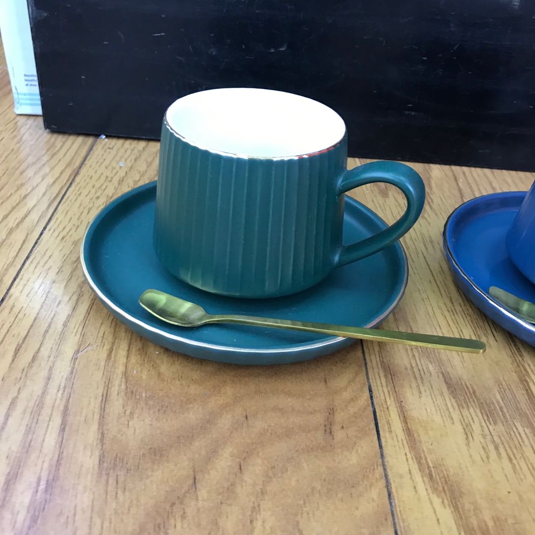 咖啡杯欧式小奢华轻奢精致法式下午茶茶具杯碟套装配勺金色1产品图