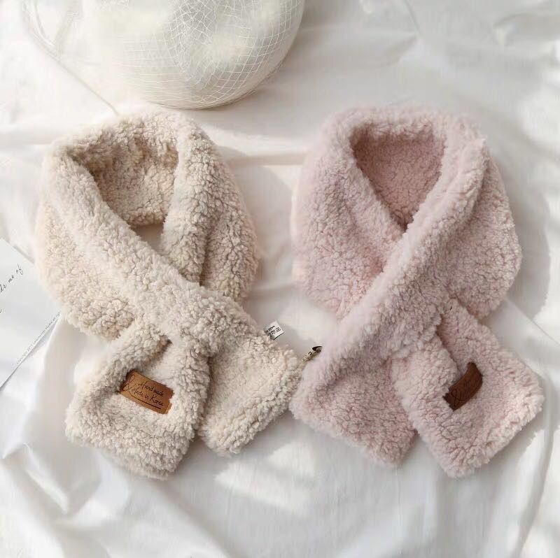 Women's Fashion Trend Casual With Faux Fur Winter Korean Scarf Specification drawing