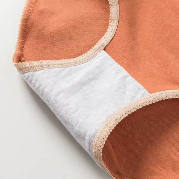 Women's Cotton Lace Anti-Bacterial Non-Trace Low Waist Belly Suction Plus Size Breathable Briefs details Picture