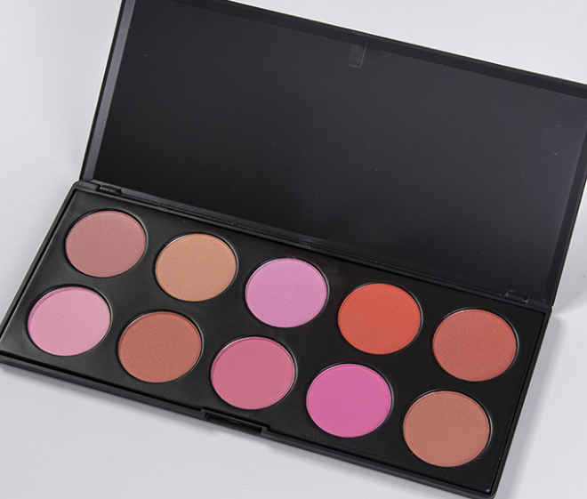 10 Color Blush Multi-Color Powder Fine Non-Removal Professional Makeup 10 Color Blush Contouring Powder Specification drawing
