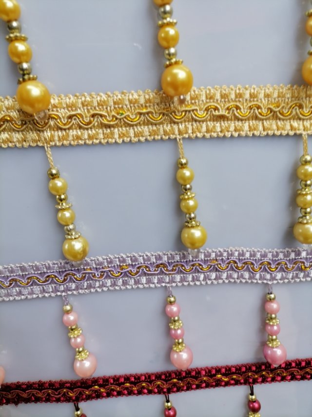 Pearl Curtain Lace Fringe Hanging Fringe Decorative Lace Accessories details Picture