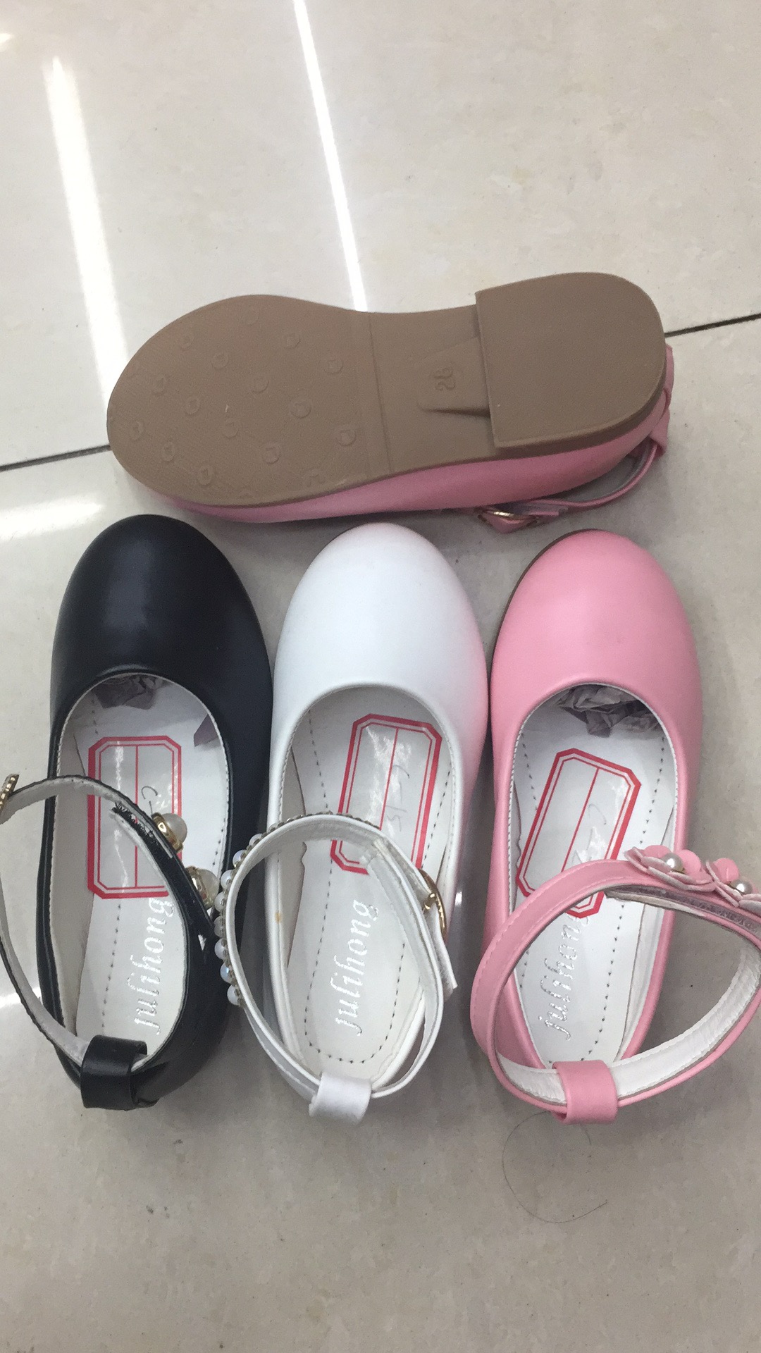 2023 spring children students perform the Korean version of girl's bow H201 Hongyun 2020 foreign trade girl baby princess shoes details Picture