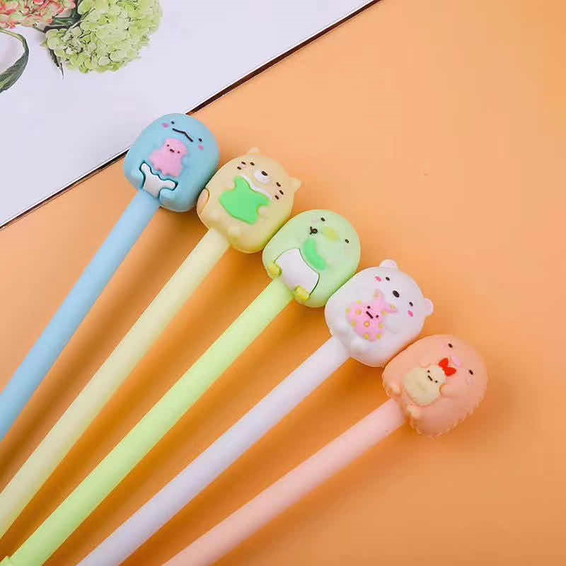 Popular silicone head cartoon Japanese-style dumpling family style gel pen 0 details Picture