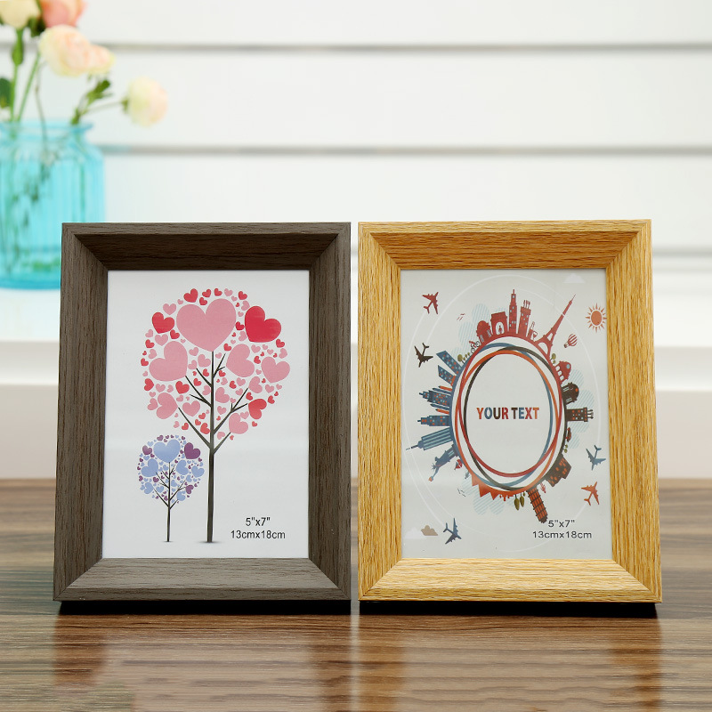 Creative and practical PVC3.5× 5-inch wood-like photo frame details Picture