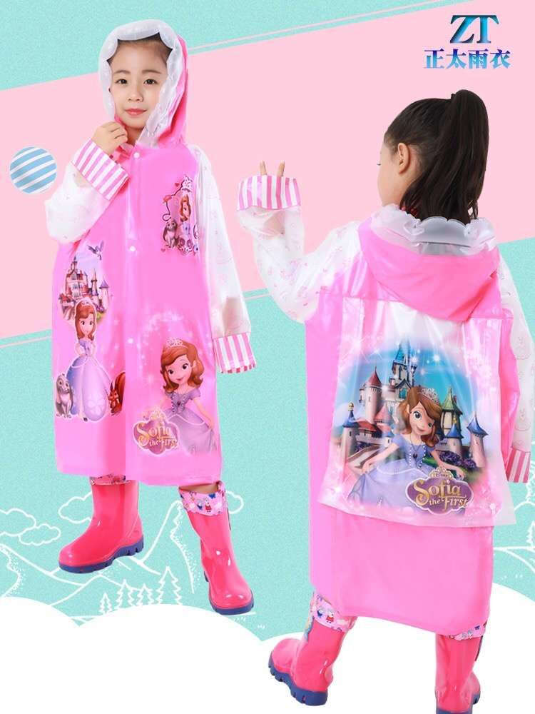 儿童卡通长雨披