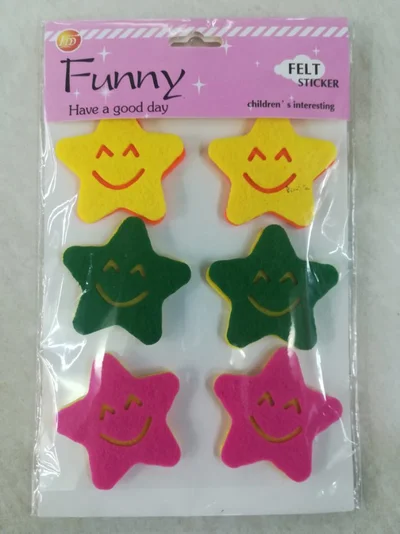 Yiwu Good Goods Wool Adhesive Stickers Reward Stickers Children Praise Wool Adhesive Layer Stickers