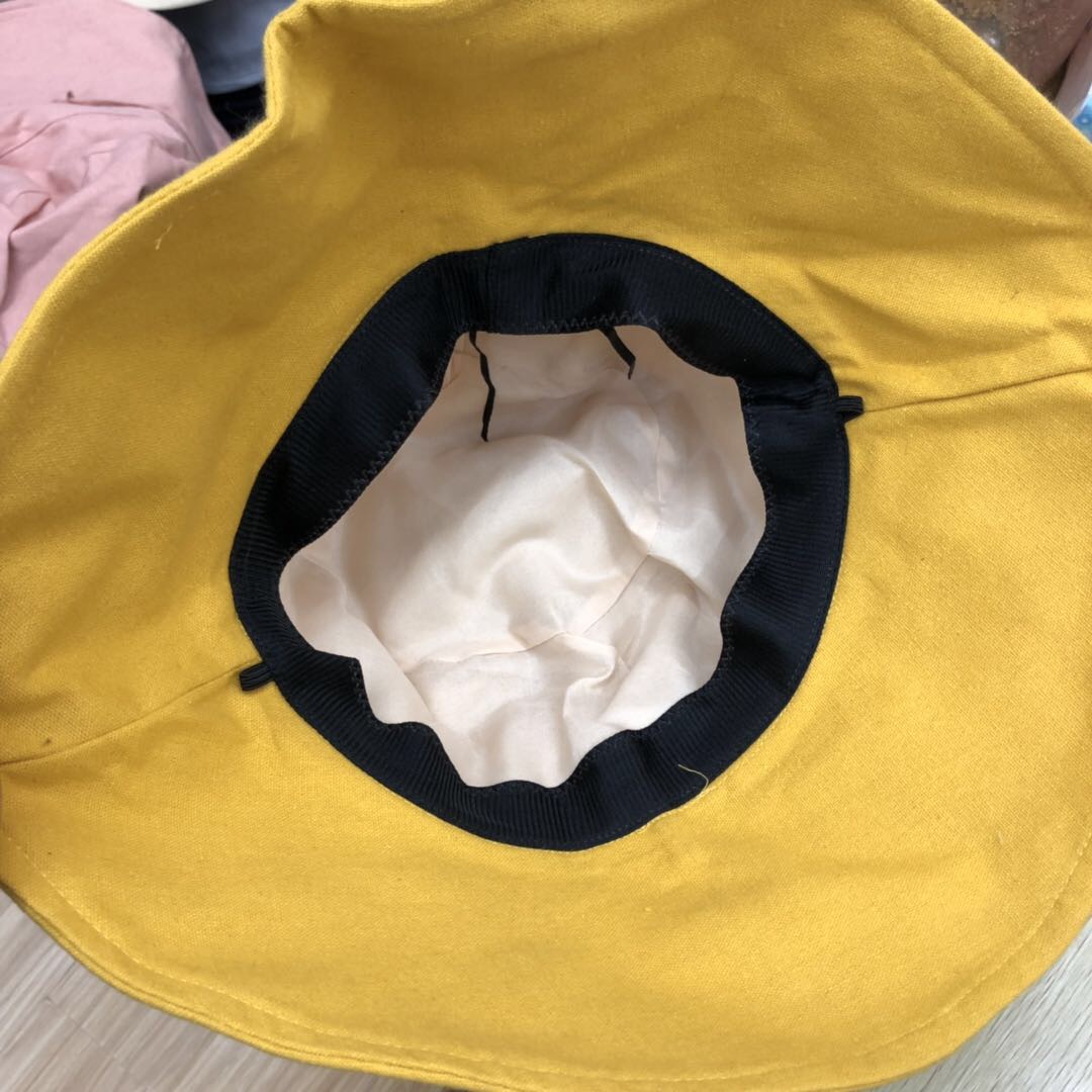 Korean Version Of The Net Red Sun Hat Bow Rope Fisherman Hat Visor Specification drawing