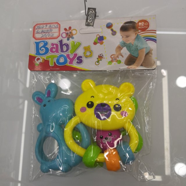 厂家直销塑料小熊婴儿摇铃益智玩具图
