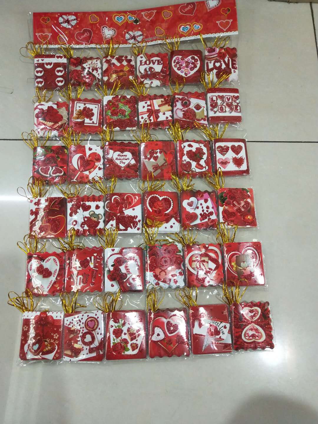 红色封面祝福小卡片批发厂家直销纸张厚实