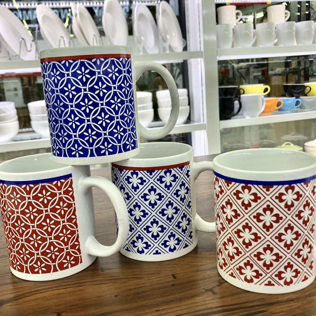 烤花杯陶瓷马克杯几何图形系列