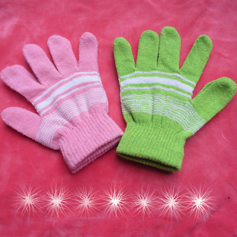 手套冬季保暖 触摸屏手套 地摊针织手套低价批发2元超市供应
