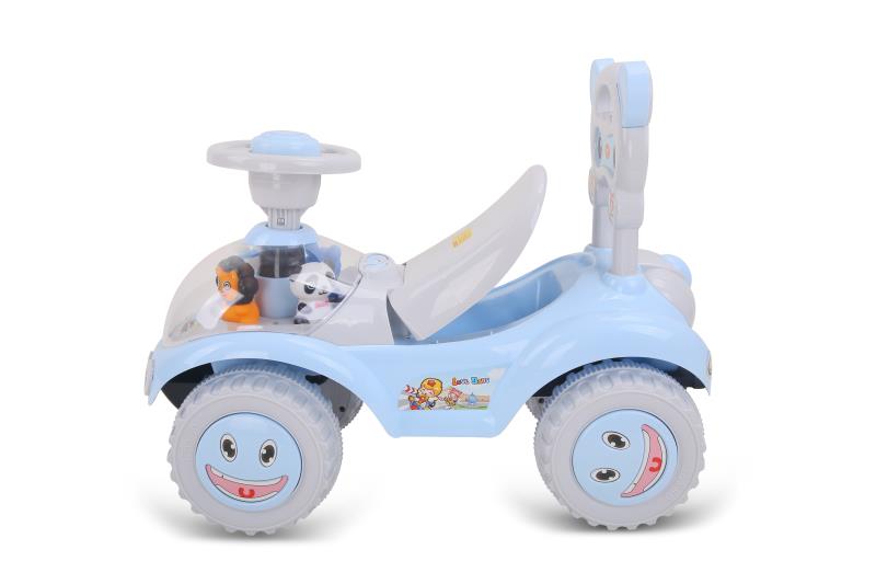 可爱笑脸带音乐防滑环保骑行车滑行车多功能助步车玩具童车7602产品图