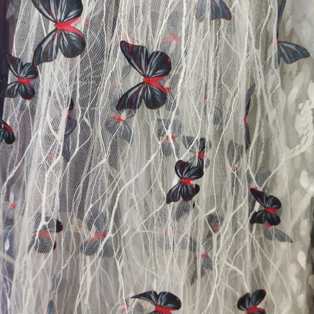 蝴蝶激光绣网纱布服装布装饰布002厂家直销批发