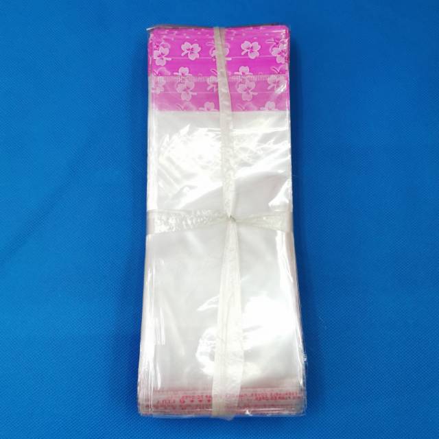 9*22 Flower Card Head Pressing Teeth Transparent Self-Adhesive Opp Self-Adhesive Bag Plastic Bag Specification drawing
