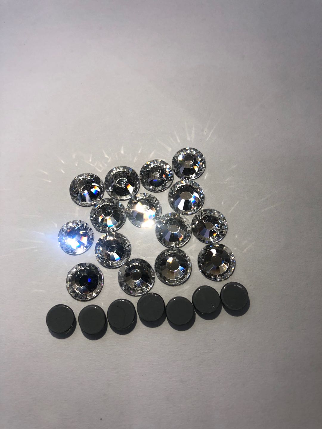 白色SS30仿奥钻8大8小切面美甲钻DIY钻细节图