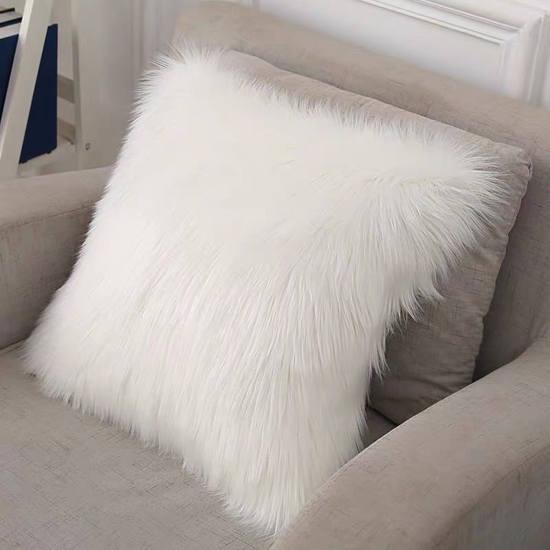 European Long Hair Ins Wind Imitation Fox Hair Pillow