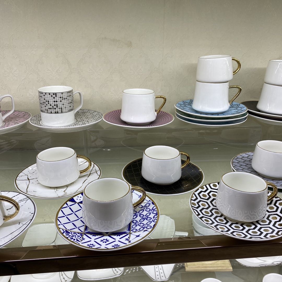 咖啡杯碟 陶瓷纯白欧式骨瓷咖啡杯套装创意咖啡杯咖啡馆定制产品图