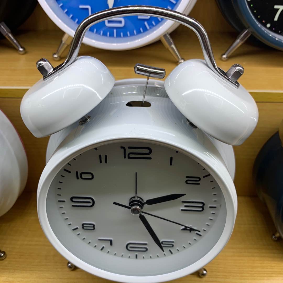 Clock and clock alarm clock bedroom accessories white simple fashion