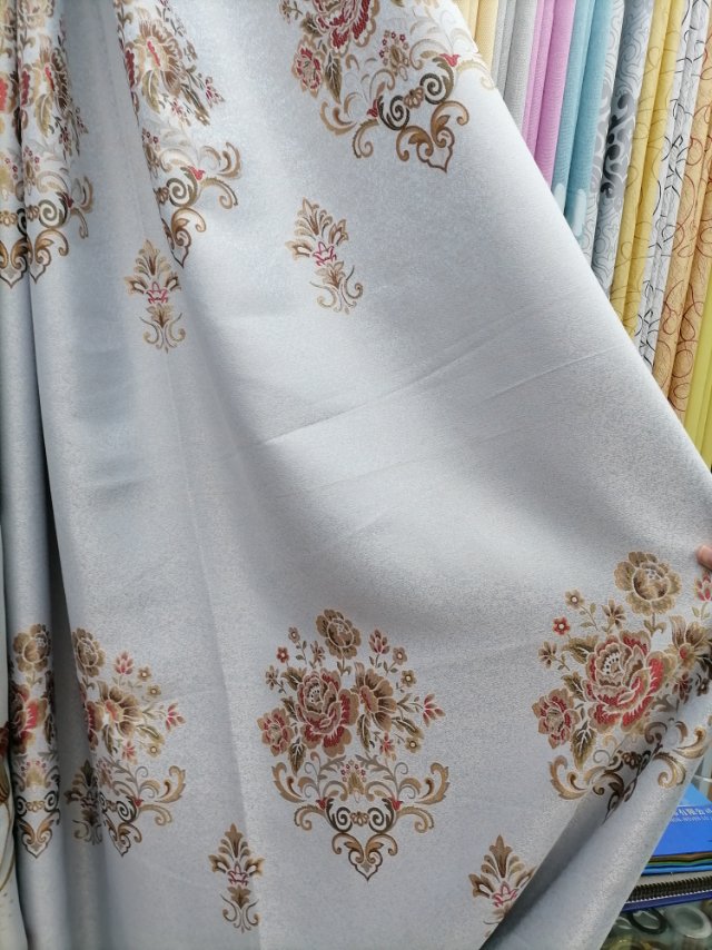 Thickened jacquard blackout curtain fabric, high blackout, thick and warm, for living room, bedroom and balcony