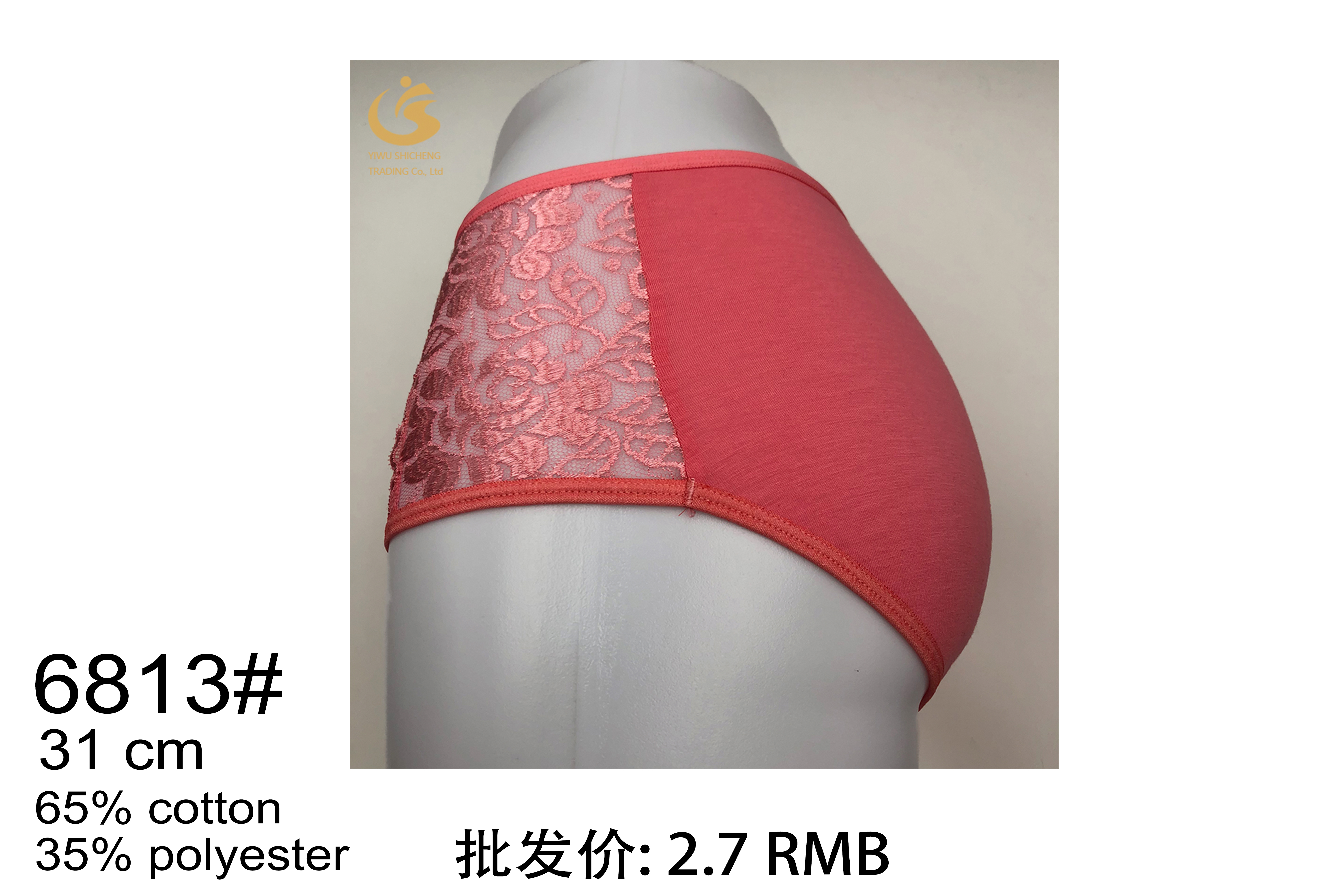 Woman wearing lace underwear in relaxed pose