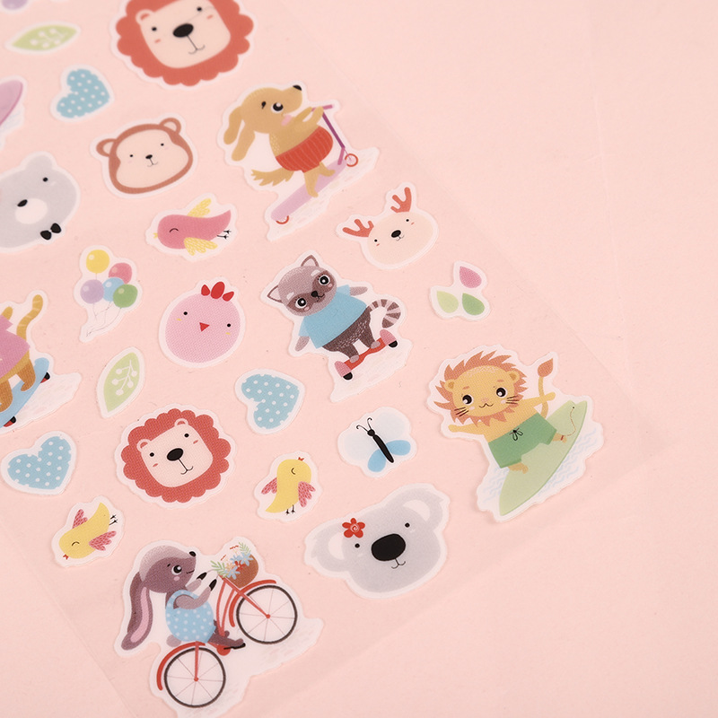 Children's animation cartoon stickers, creative cute things, adorable three-dimensional stickers, kindergarten rewards, PVC planner stickers Specification image