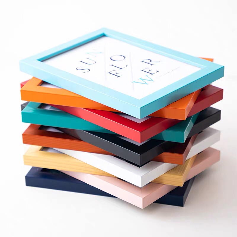 Solid wood photo frame stand, wall-mounted creative picture frame, children's photo stand Specification image