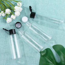 透明塑料瓶翻盖分装瓶包装瓶配黑色蝴蝶盖瓶