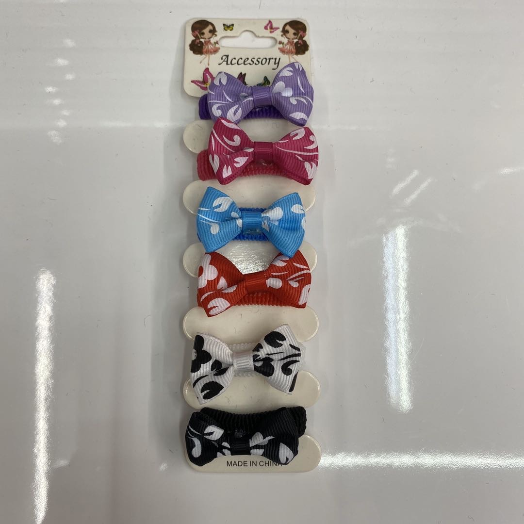 A popular new multicoloured print bowknot children's head rope thumbnail
