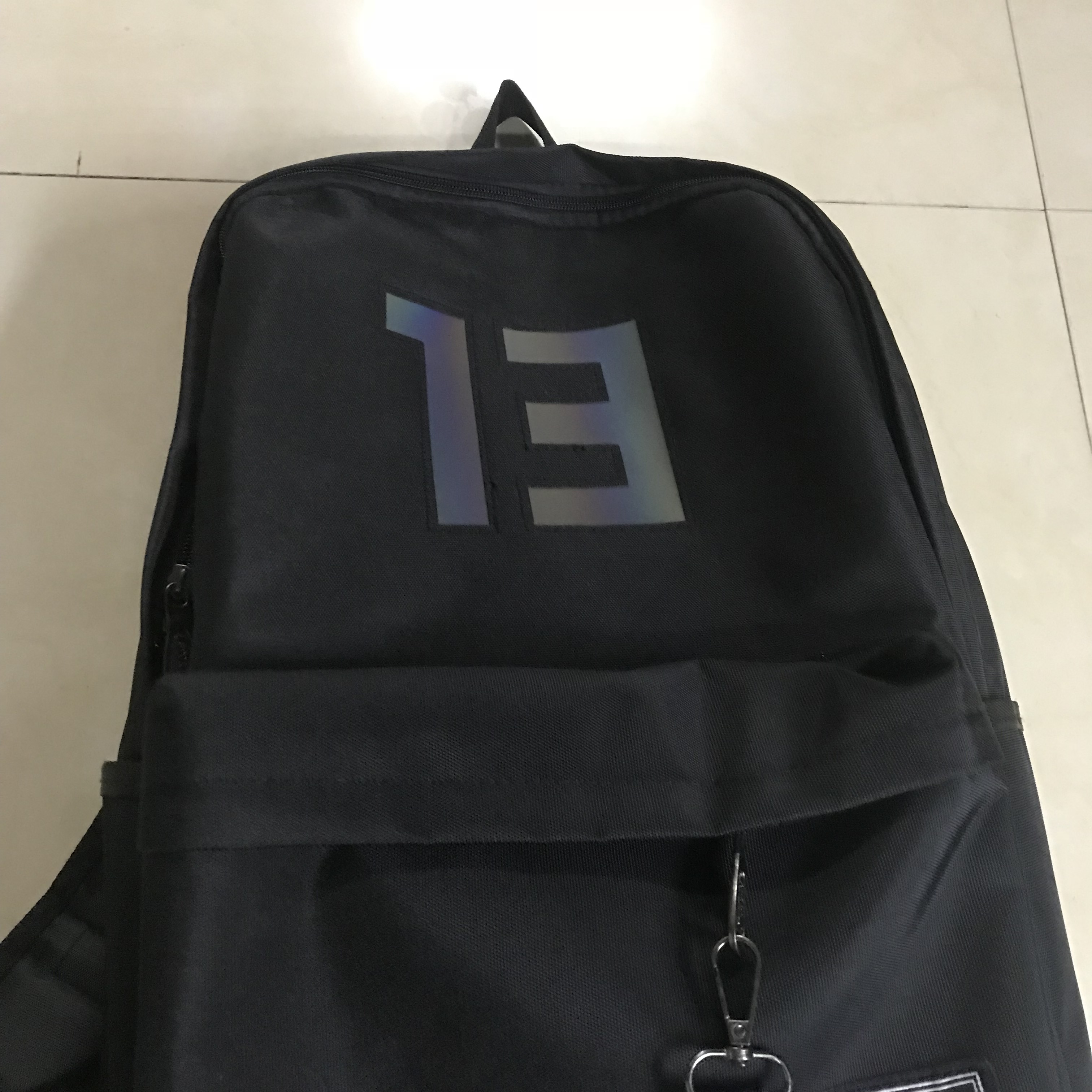Black Digital Schoolbag Classic Simple Backpack Casual Bag details Picture