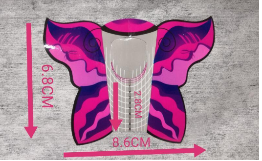 Nail extension paper tray, an essential tool for nail art, nail paper tray Butterfly M223Nail Form 500-piece paper tray Specification image