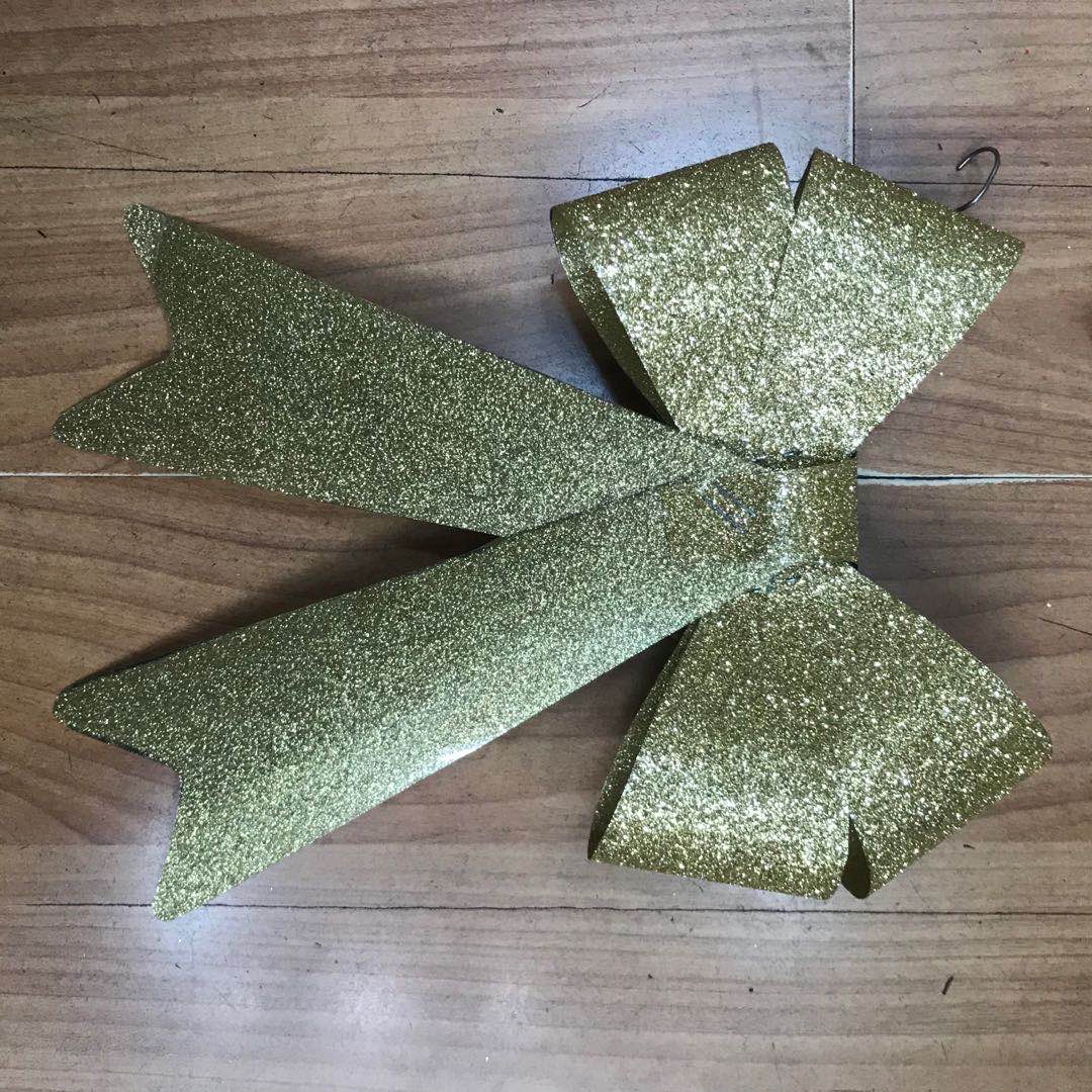 厂家直销圣诞饰品蝴蝶结金色亮片混色精品工艺产品图