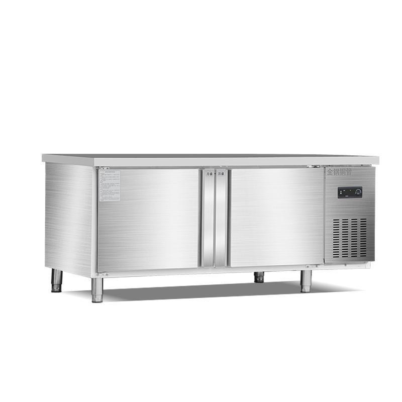 不锈钢冷藏工作台商用保鲜工作台冰柜不锈钢冷藏冷冻厨房操作台图