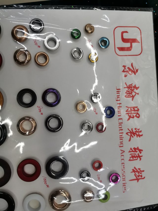 Copper metal chicken eye buckle, hollow rivet, copper eye buckle, air hole buckle, ventilation hole, advertising paper card hole, tag buckle, small size details Picture