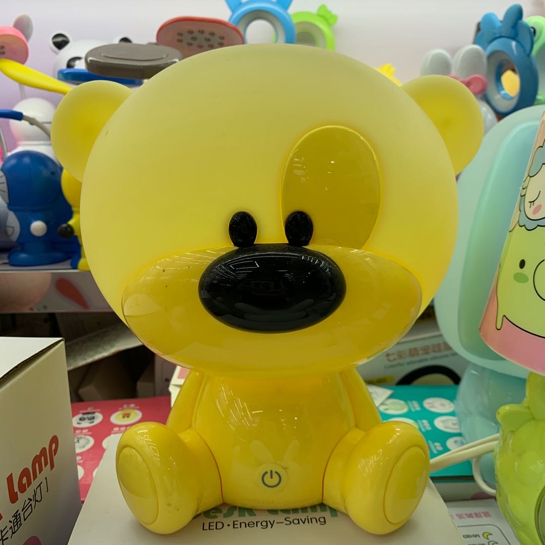 充电卧室床头氛围灯创意硅胶遥控拍拍小夜灯可爱黄色