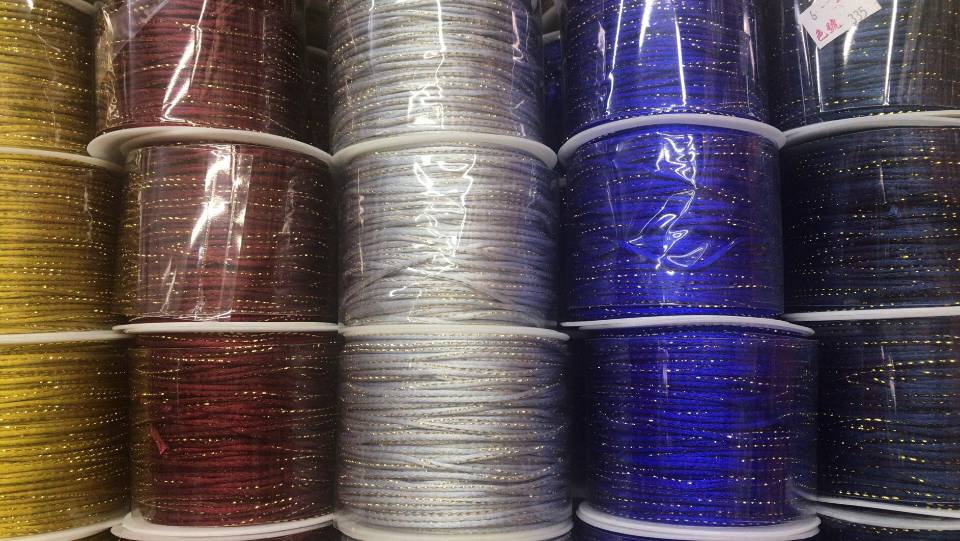 Factory direct sales of No. 6 Korean silk jade thread with gold