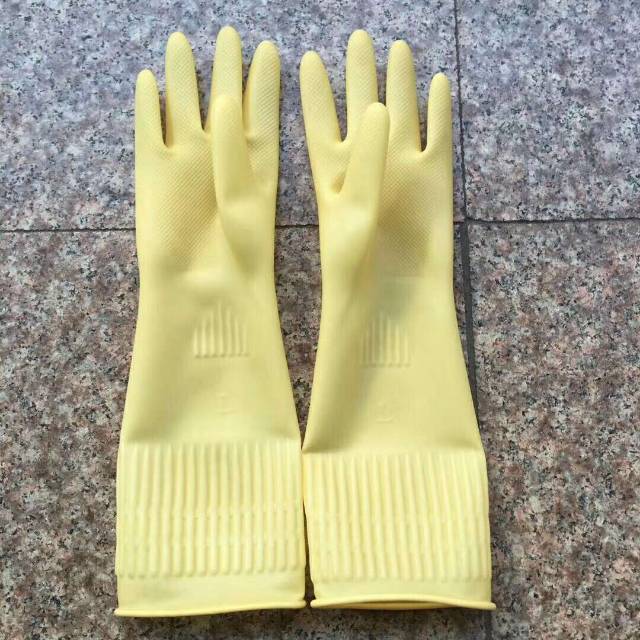 乳胶胶片加厚防水洗菜洗碗手套加长橡胶女家用产品图