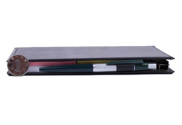 Leather-covered combination notepad with pen and sticky notes for student office Specification image